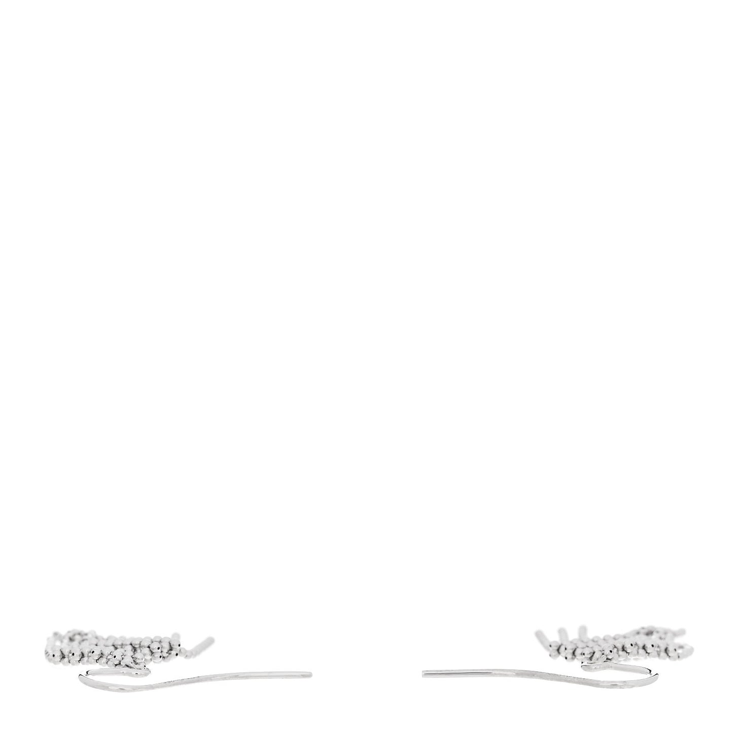 18K White Gold Fringe Earrings