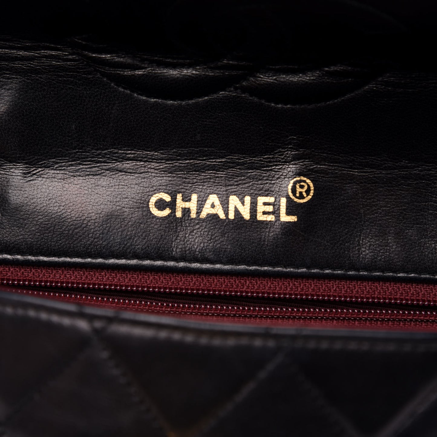 Lambskin Quilted Push Lock Flap Bag Black