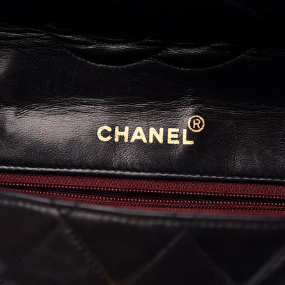 Chanel Lambskin Quilted Push Lock Flap Bag Black 7 of 11