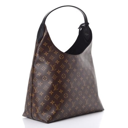 Louis Vuitton Monogram Flower Hobo Black 3 of 8