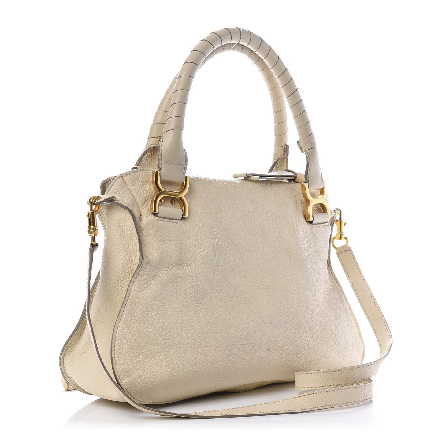 Calfskin Medium Marcie Satchel Cream