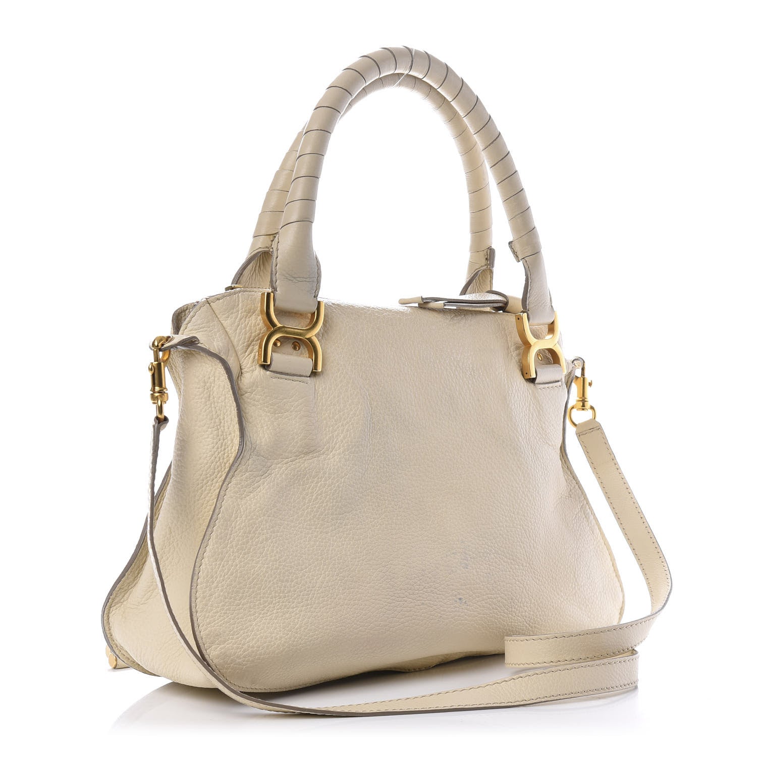 Chloe Calfskin Medium Marcie Satchel Cream 2 of 14
