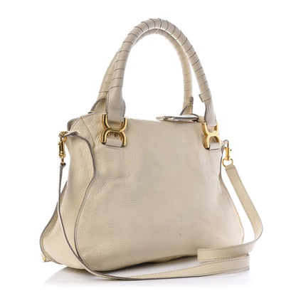 Chloe Calfskin Medium Marcie Satchel Cream 2 of 14