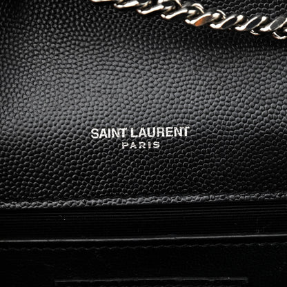 Saint Laurent Grain De Poudre Small Monogram Kate Satchel Black 7 of 11