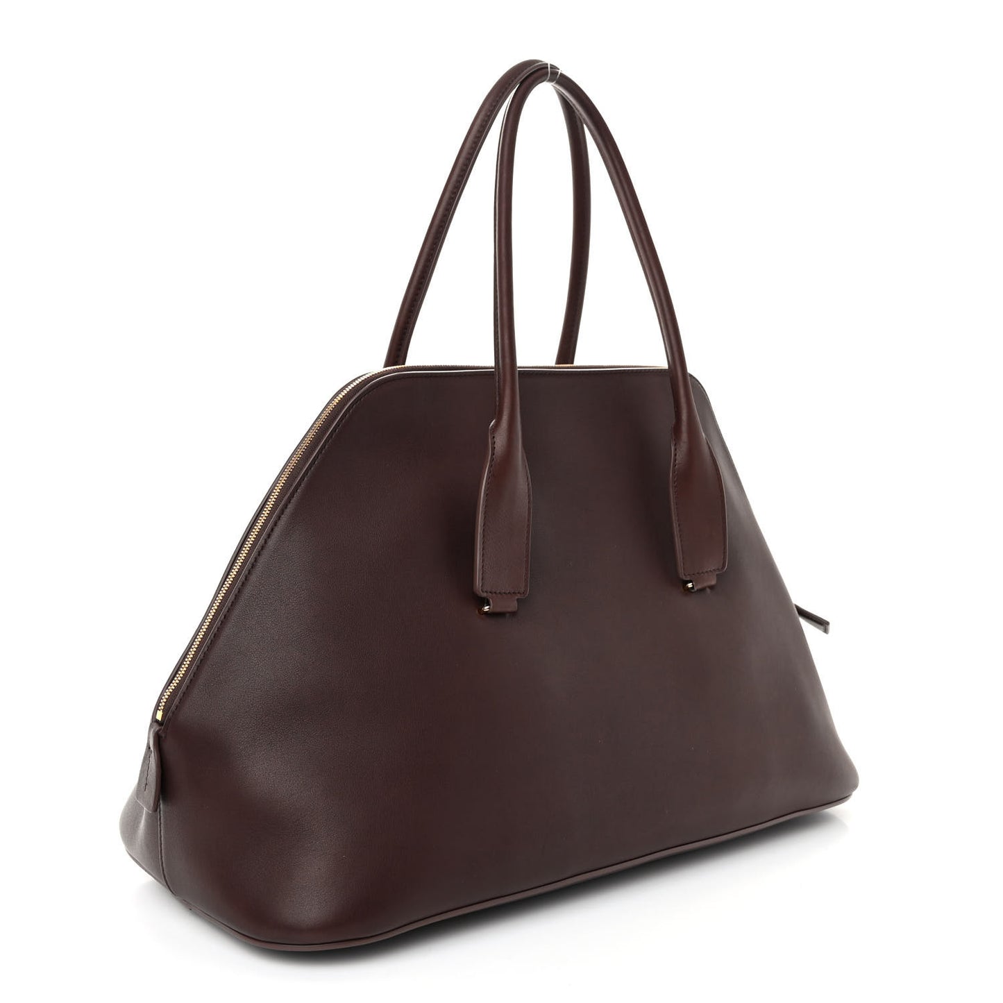 Polished Saddle Calfskin Large Devon Bag Burgundy
