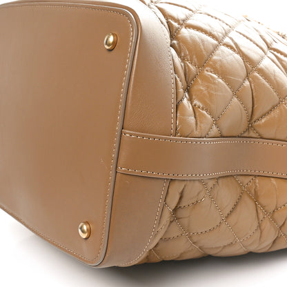 Chanel Tweed Aged Calfskin Quilted Casual Style Hobo Beige 10 of 10