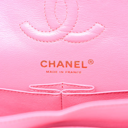 Chanel Lambskin Chevron Quilted Small Double Flap Pink 6 of 12