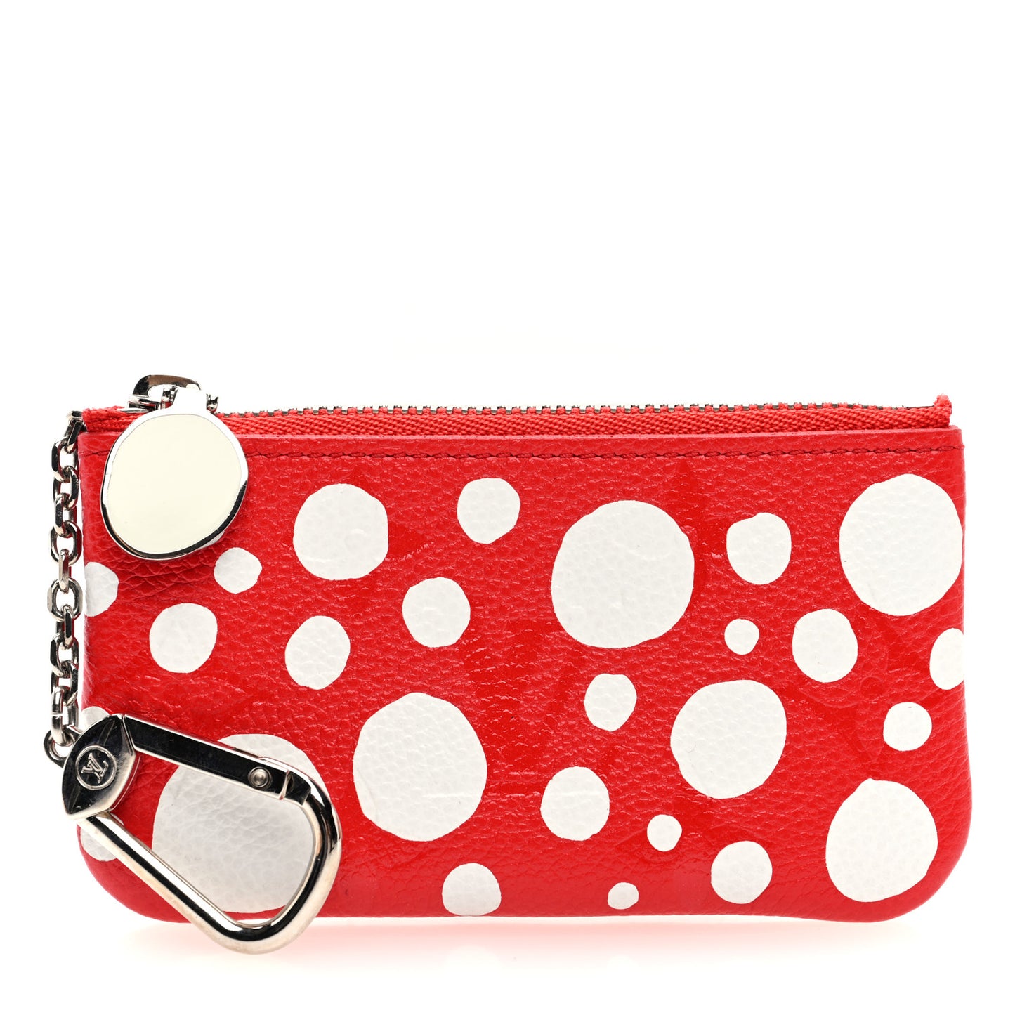 LV X YK Empreinte Infinity Dots Key Pouch Red White