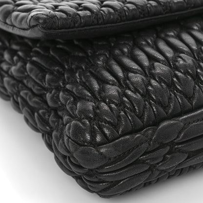 Miu Miu Nappa Matelasse Crystal Flap Clutch Black 7 of 12