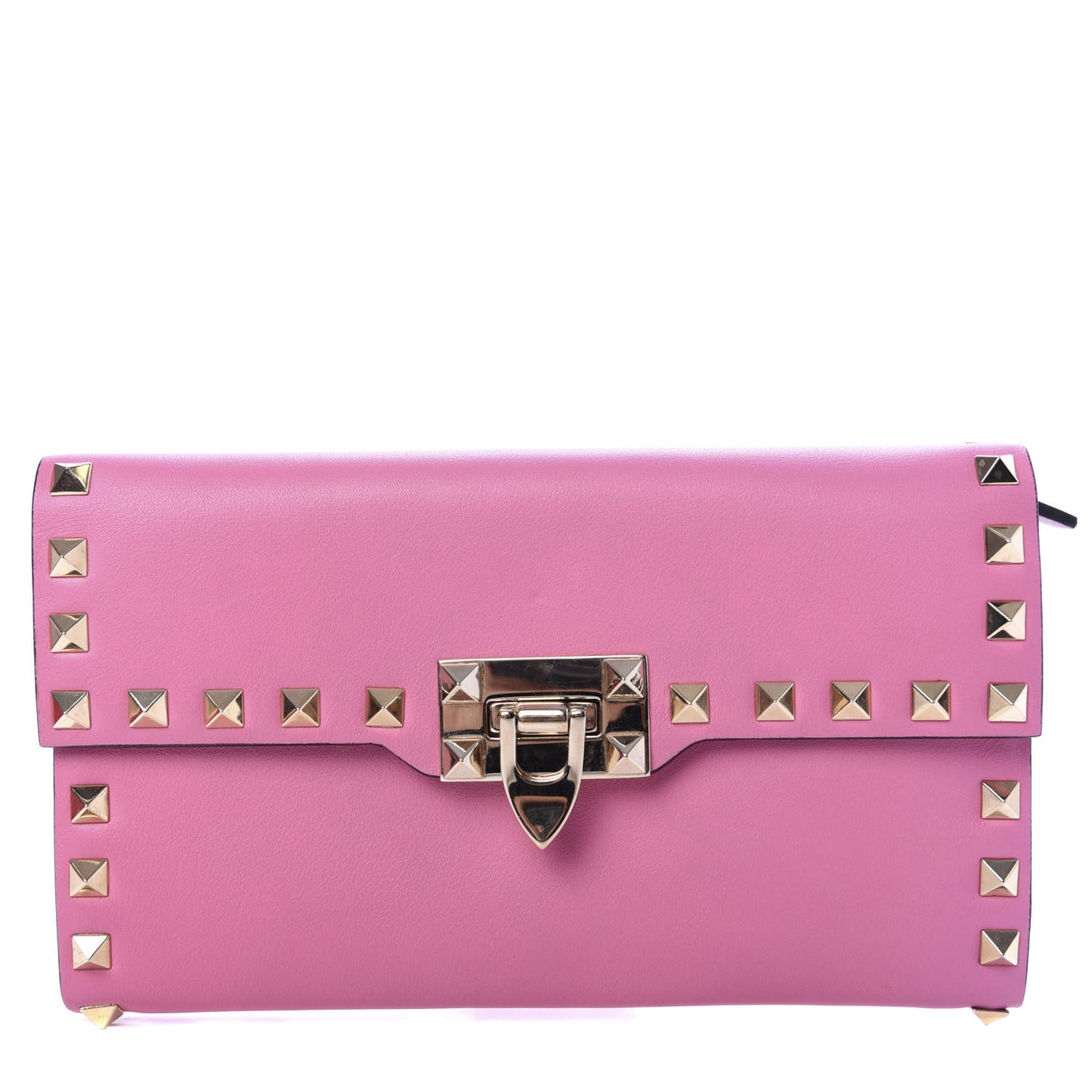 Calfskin Rockstud Flip Lock Wallet Ninphea