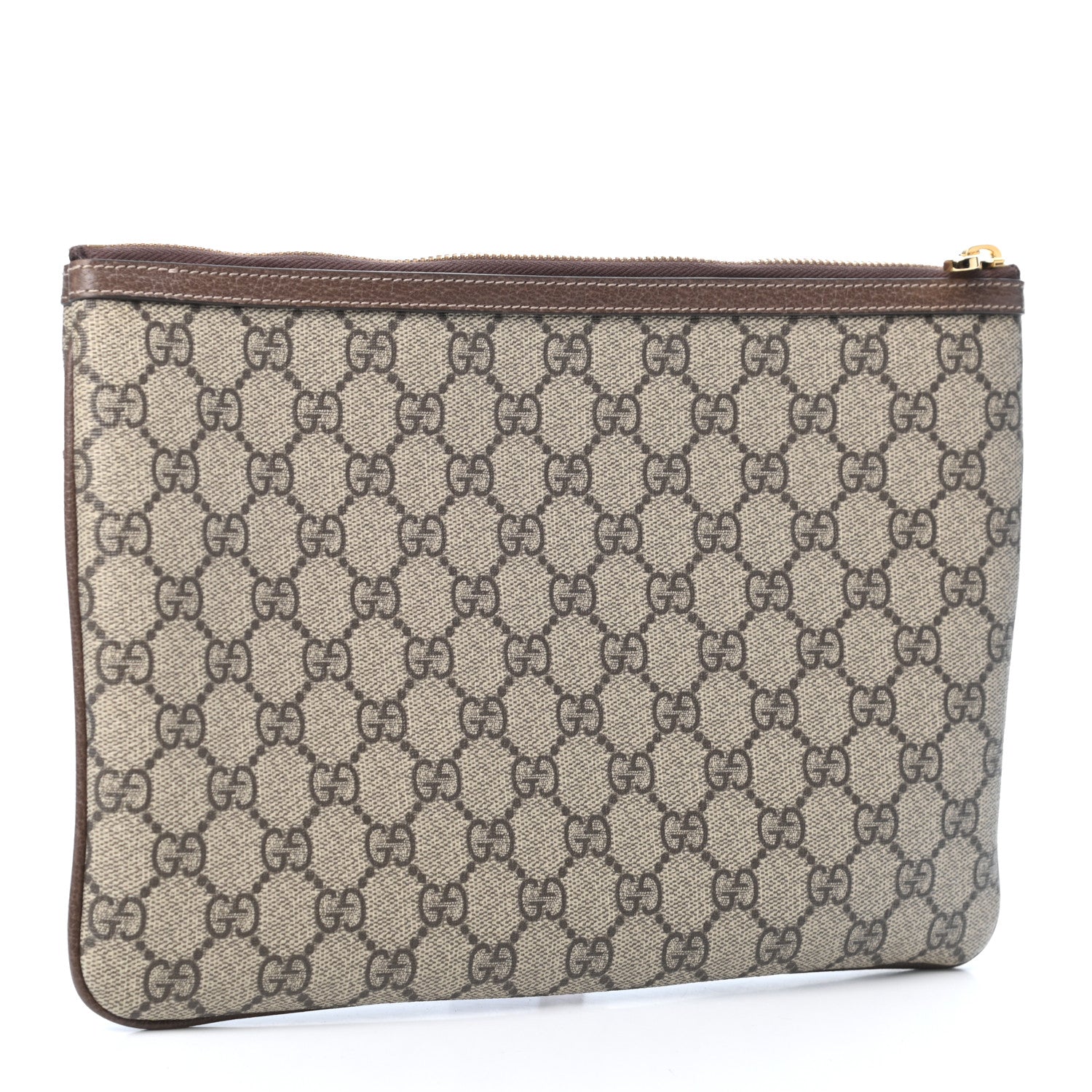 Gucci GG Supreme Monogram Large Ophidia Pouch Clutch Brown 2 of 6