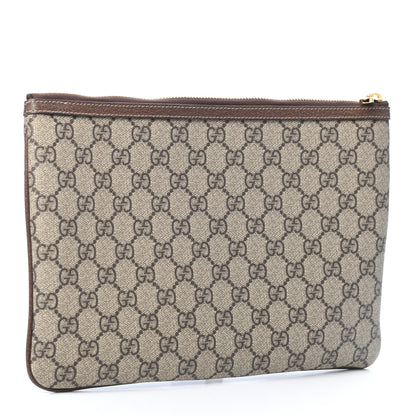 Gucci GG Supreme Monogram Large Ophidia Pouch Clutch Brown 2 of 6
