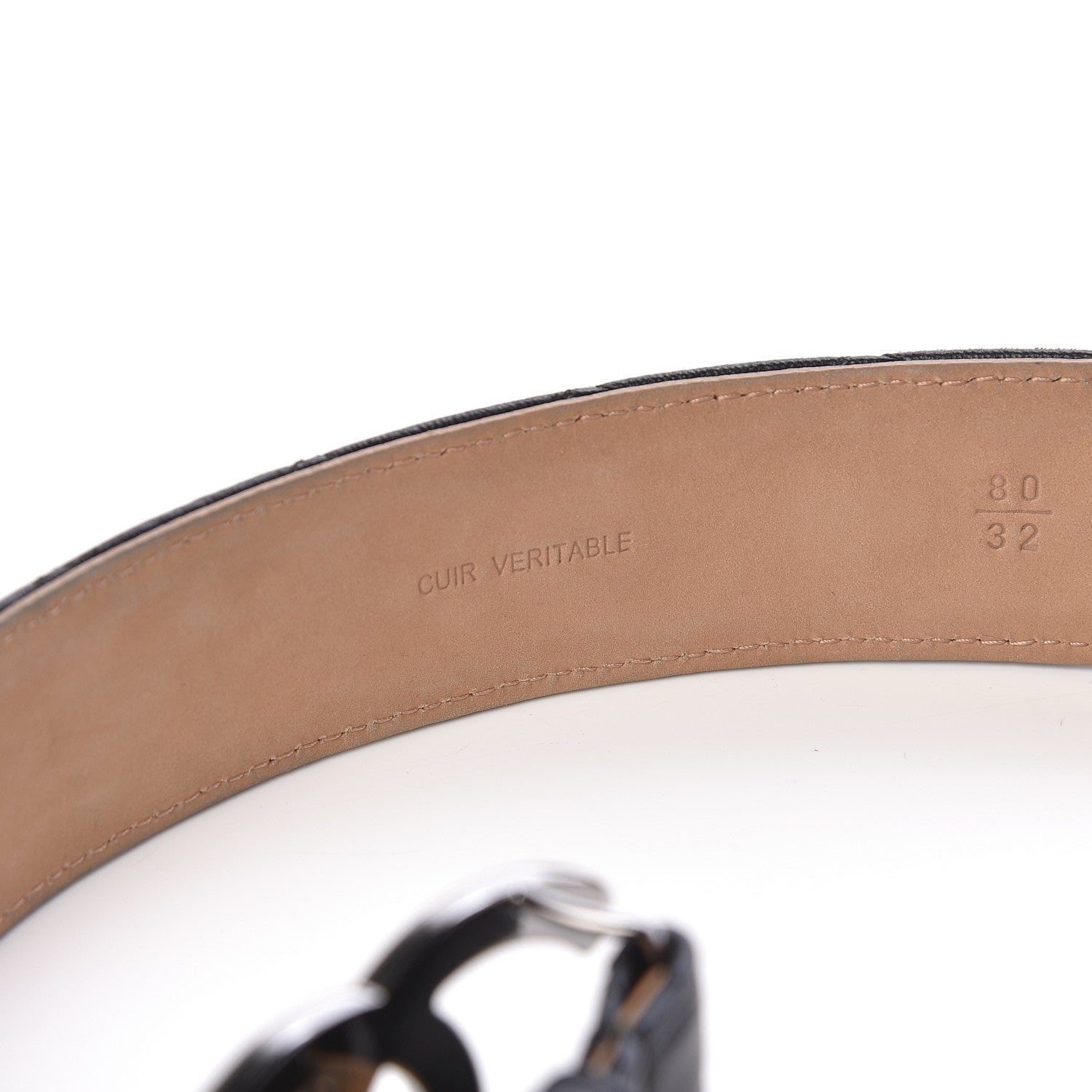 Chanel Lambskin Quilted CC Belt 80 32 Black 4 of 9