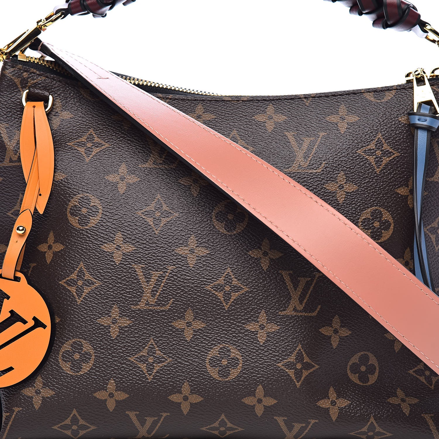 Louis Vuitton Monogram Beaubourg Hobo Mini Bordeaux Red Peach Safran Blue Jean Blue 11 of 11