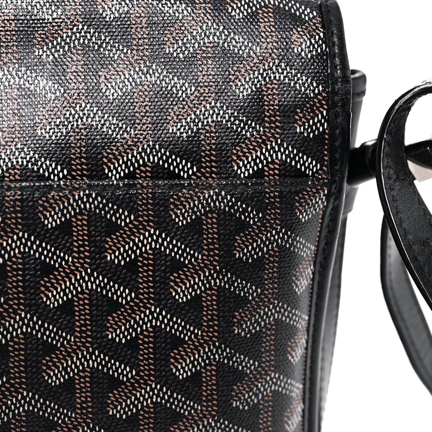 Goyardine Belvedere MM Messenger Bag Black