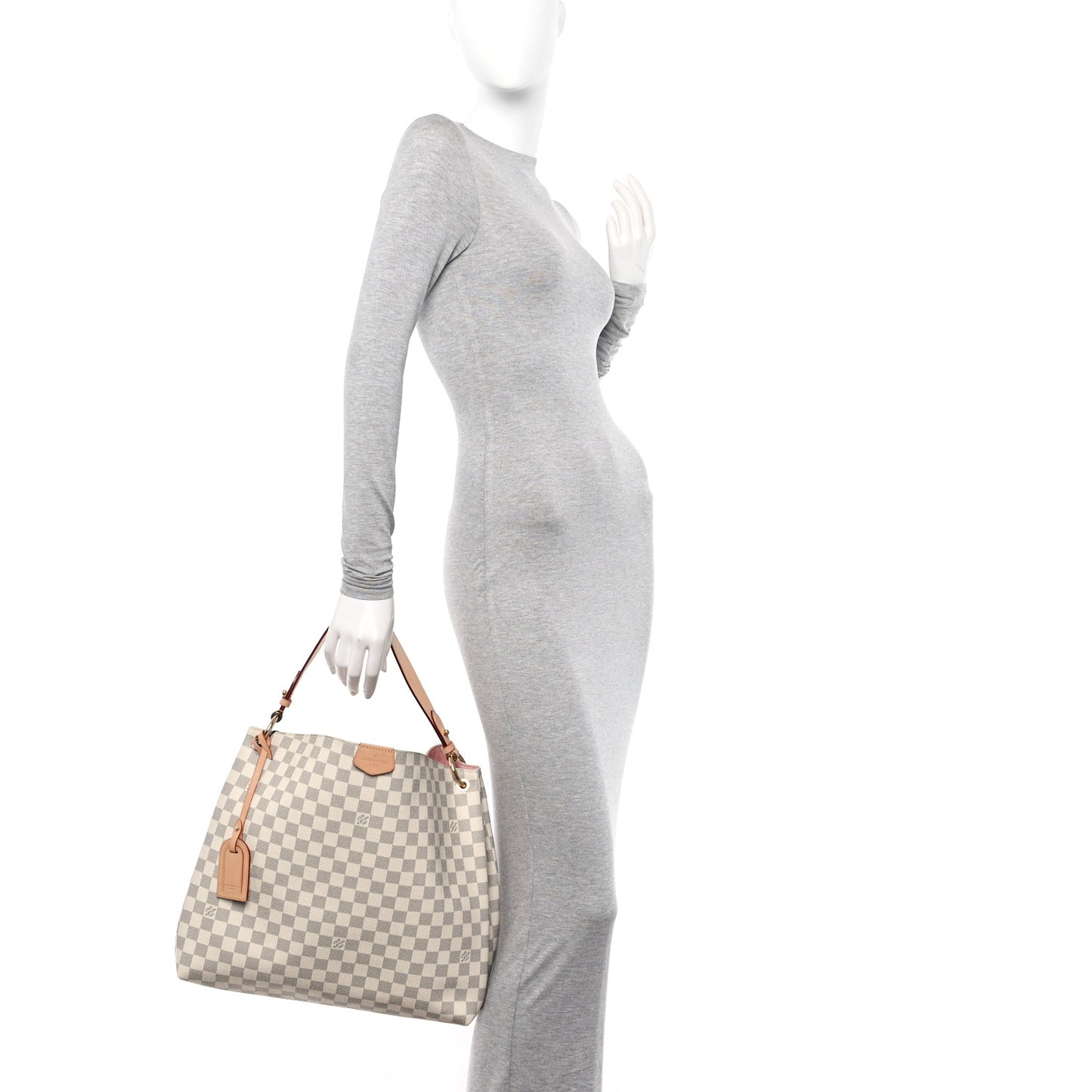 Damier Azur Graceful MM Rose Ballerine