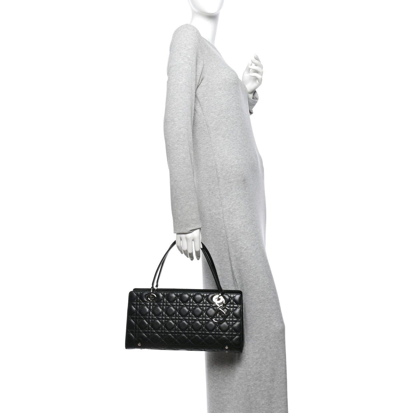 Lambskin Cannage Soft East West Tote Black