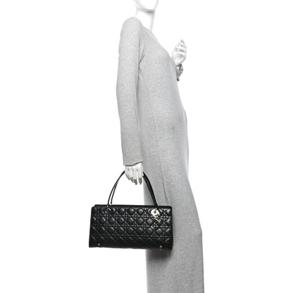 Christian Dior Lambskin Cannage Soft East West Tote Black 2 of 9