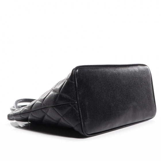 Caviar Medallion Tote Black