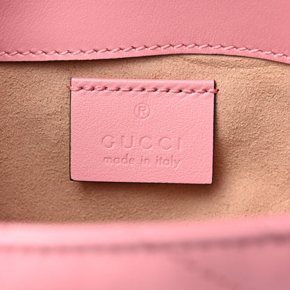 Gucci Calfskin Matelasse Super Mini GG Marmont Shoulder Bag Wild Rose 6 of 10