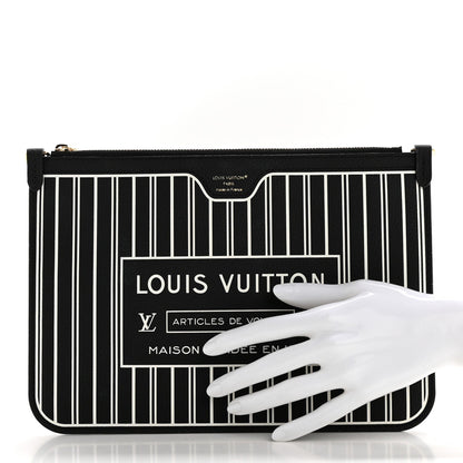 Louis Vuitton Calfskin Neverfull Inside Out MM Pochette Black 2 of 6