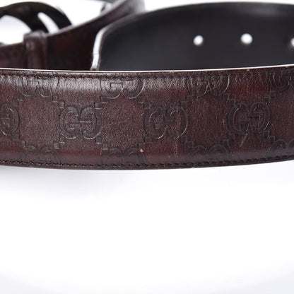 Gucci Guccissima Interlocking G Belt 85 34 Dark Brown 8 of 8