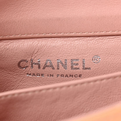 Chanel Patent Calfskin Quilted Extra Mini Rectangular Flap Pink 6 of 14
