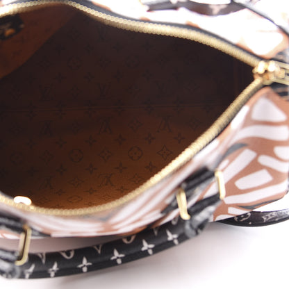 Louis Vuitton Monogram Giant Crafty Speedy Bandouliere 25 Creme Caramel 4 of 9