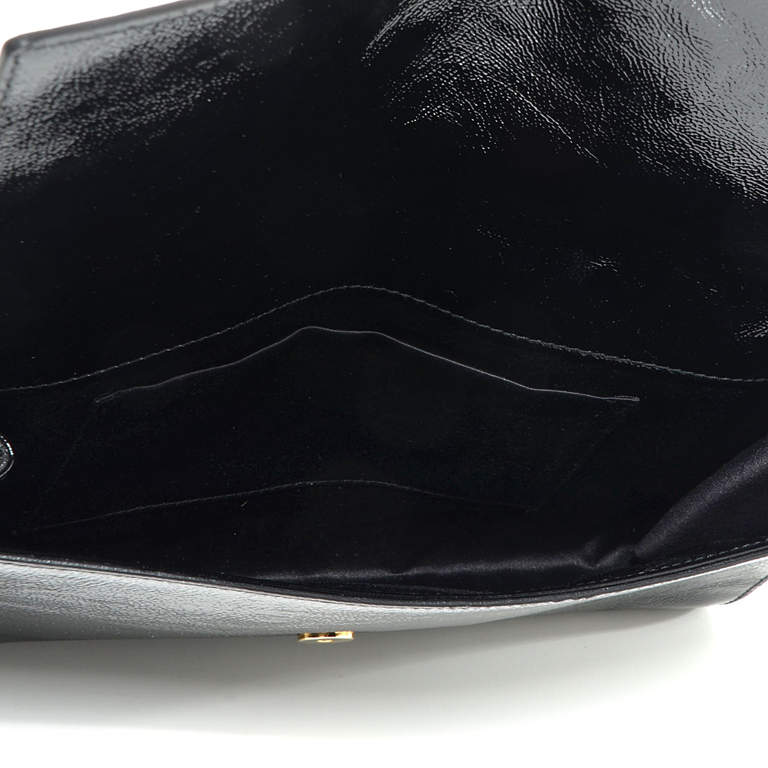 Saint Laurent Patent Monogram Large Belle De Jour Clutch Black 5 of 7