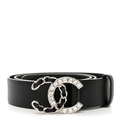 Chanel Lambskin Crystal CC Belt 75 30 Black 1 of 5