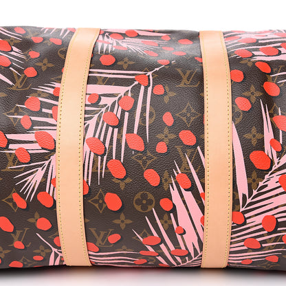 Louis Vuitton Monogram Jungle Dots Keepall Bandouliere 50 Sugar Pink Poppy 7 of 9