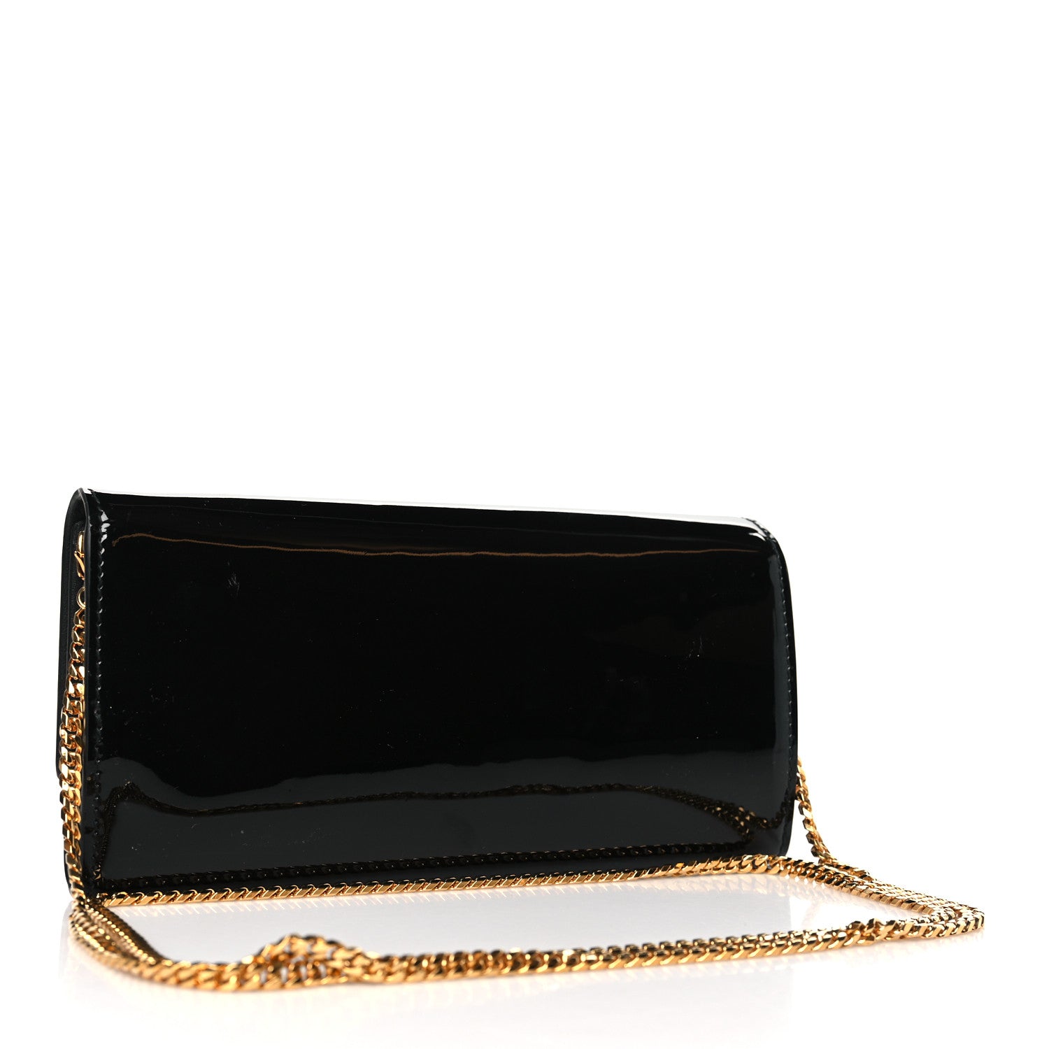Alexander McQueen Patent Skull Wallet on Chain Black 2 of 7