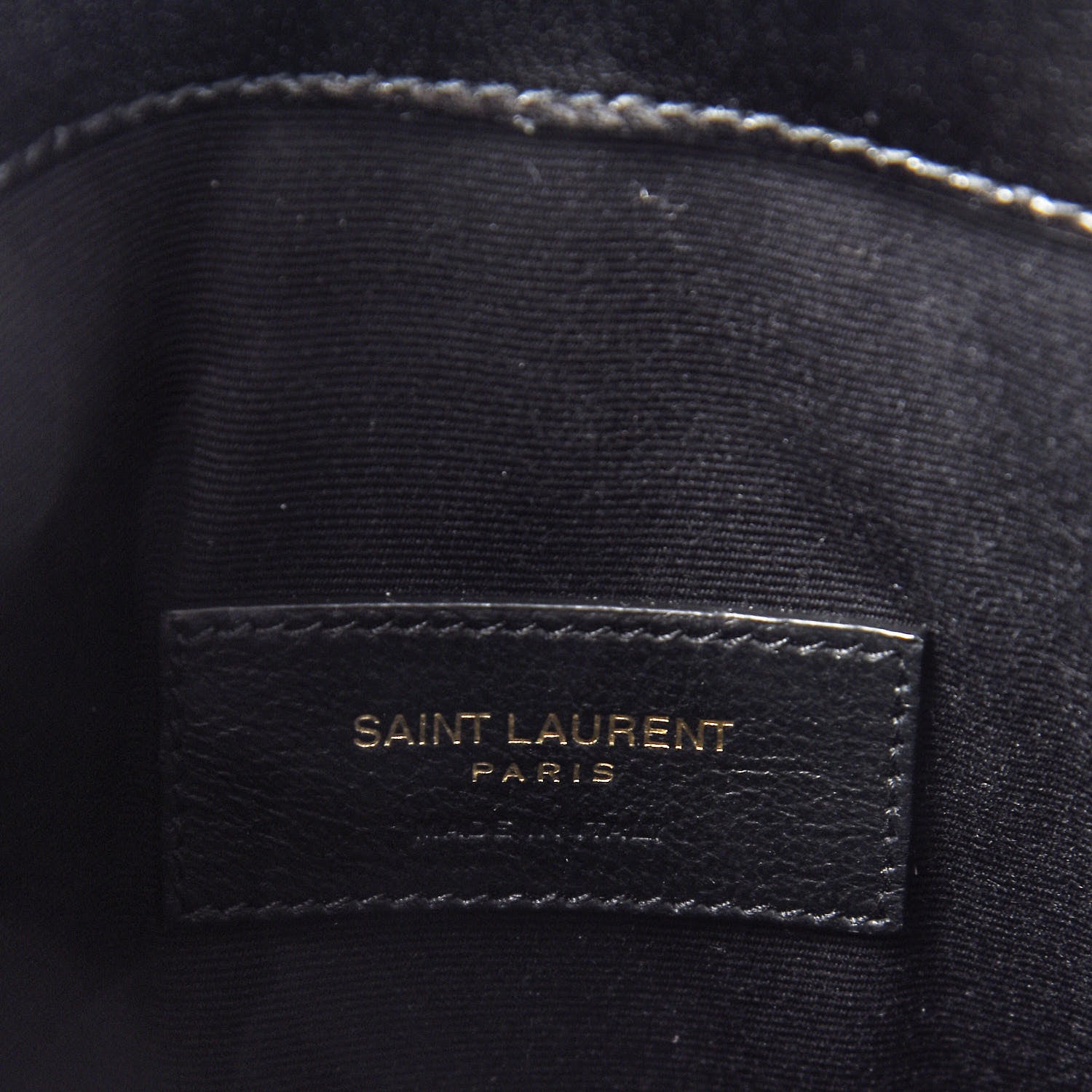 Saint Laurent Smooth Shiny Calfskin Monogram Uptown Baby Pouch Black 6 of 7
