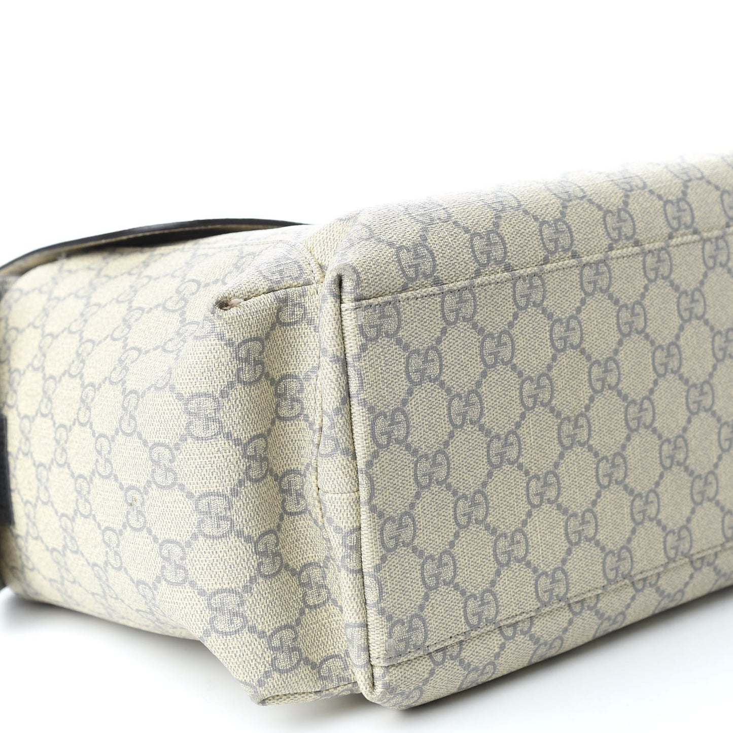 GG Plus Monogram Messenger Diaper Bag Ecru Grigio