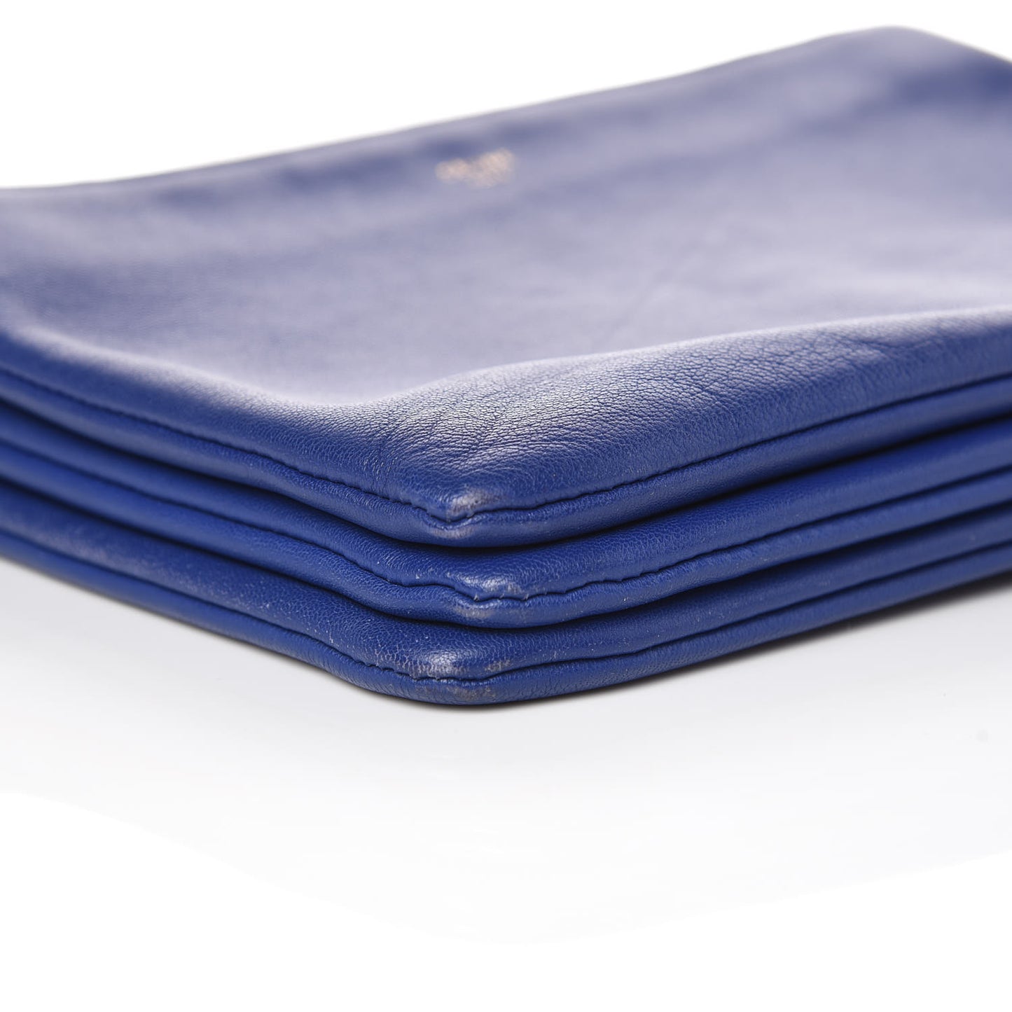 Lambskin Small Trio Crossbody Bag Violet Blue