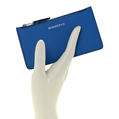 Burberry Calfskin Somerset Coin Case Card Holder Blue Grey 2 of 8