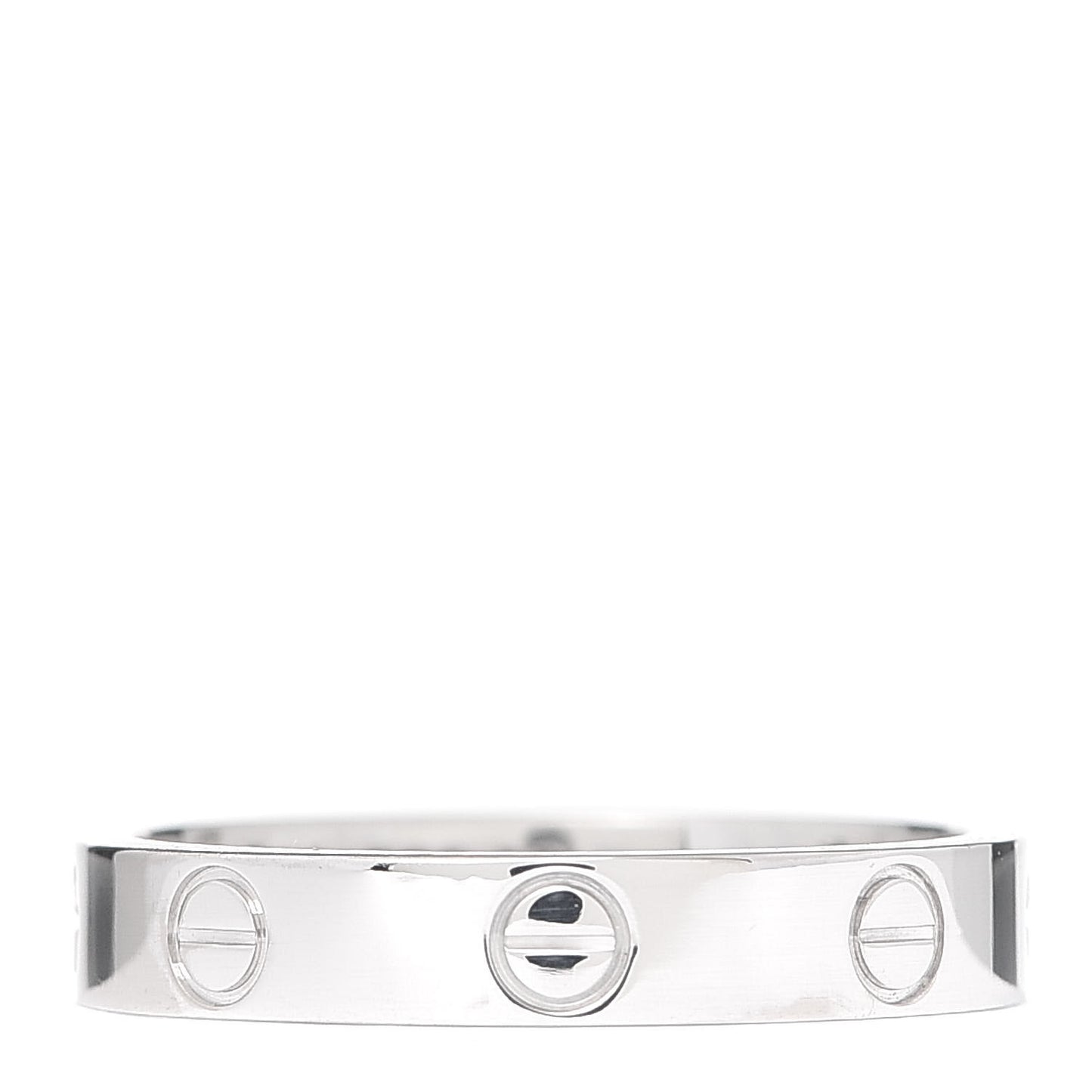 18K White Gold 3.5mm LOVE Wedding Band Ring 55 7.25