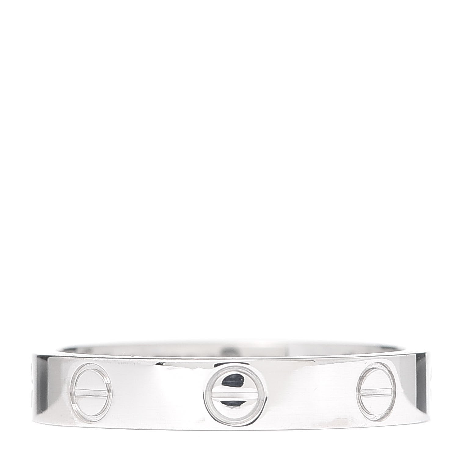 Cartier 18K White Gold 3.5mm LOVE Wedding Band Ring 55 7.25 1 of 4
