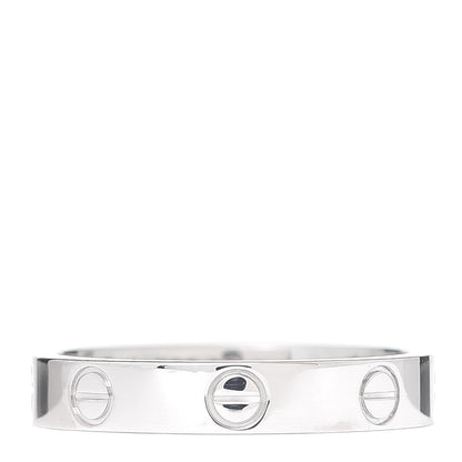 Cartier 18K White Gold 3.5mm LOVE Wedding Band Ring 55 7.25 1 of 4