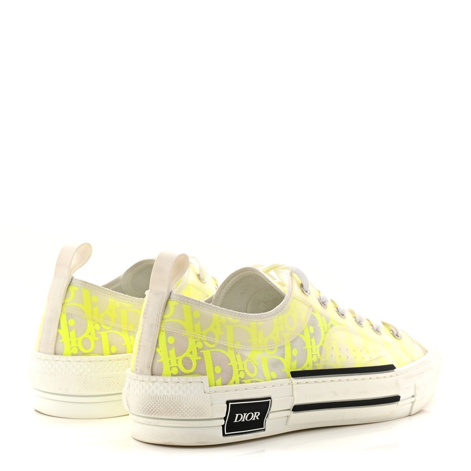 Christian Dior Technical Canvas Oblique Mens B23 Low Top Sneaker 43 Yellow 5 of 10