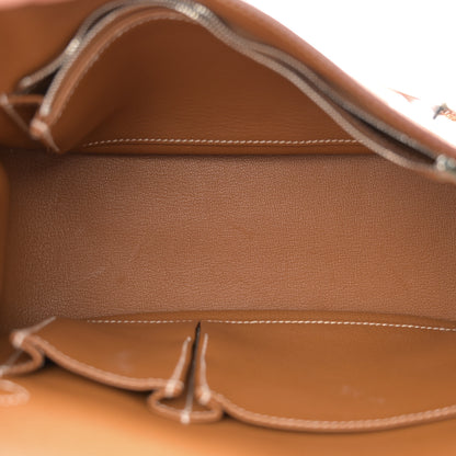 Hermes Taurillon Clemence Jypsiere 28 Gold 5 of 14