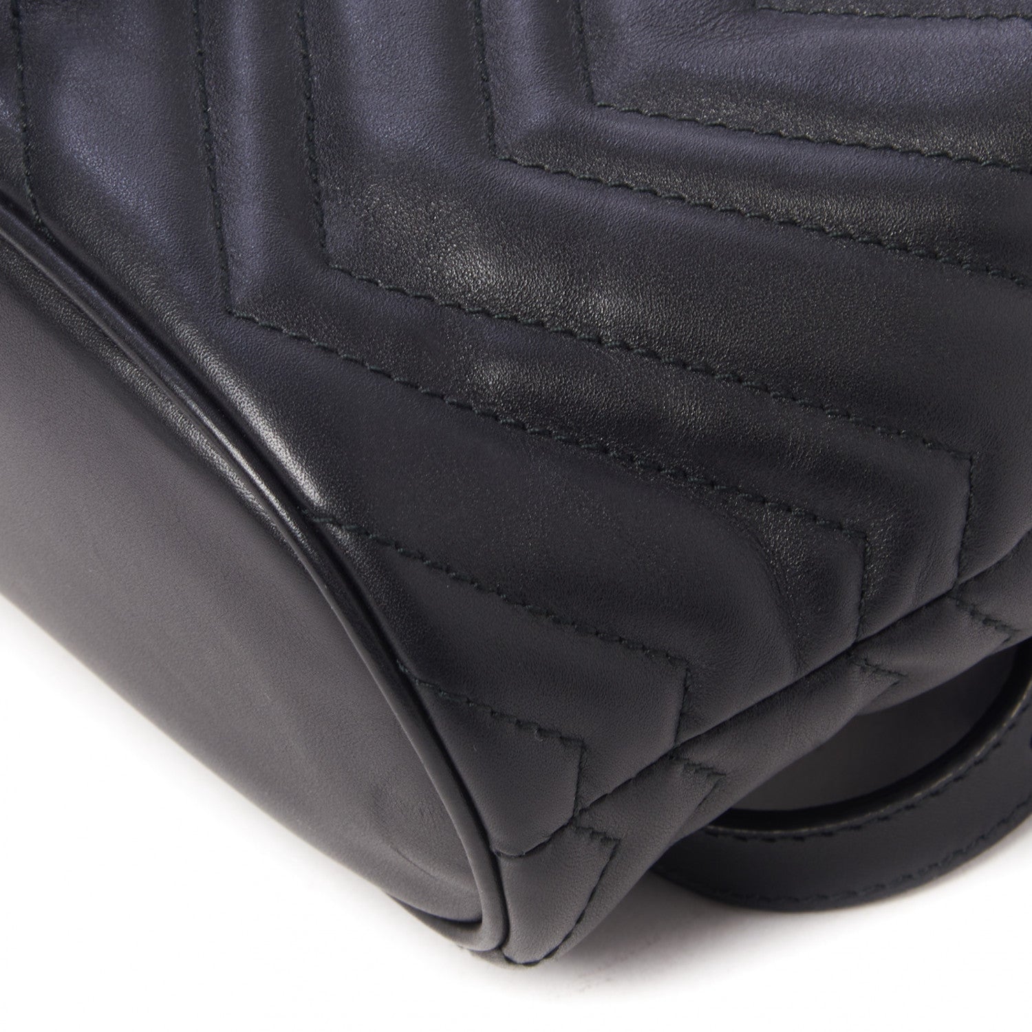 Gucci Calfskin Matelasse GG Marmont Flap Backpack Black 5 of 9