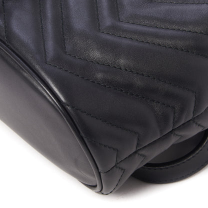 Gucci Calfskin Matelasse GG Marmont Flap Backpack Black 5 of 9