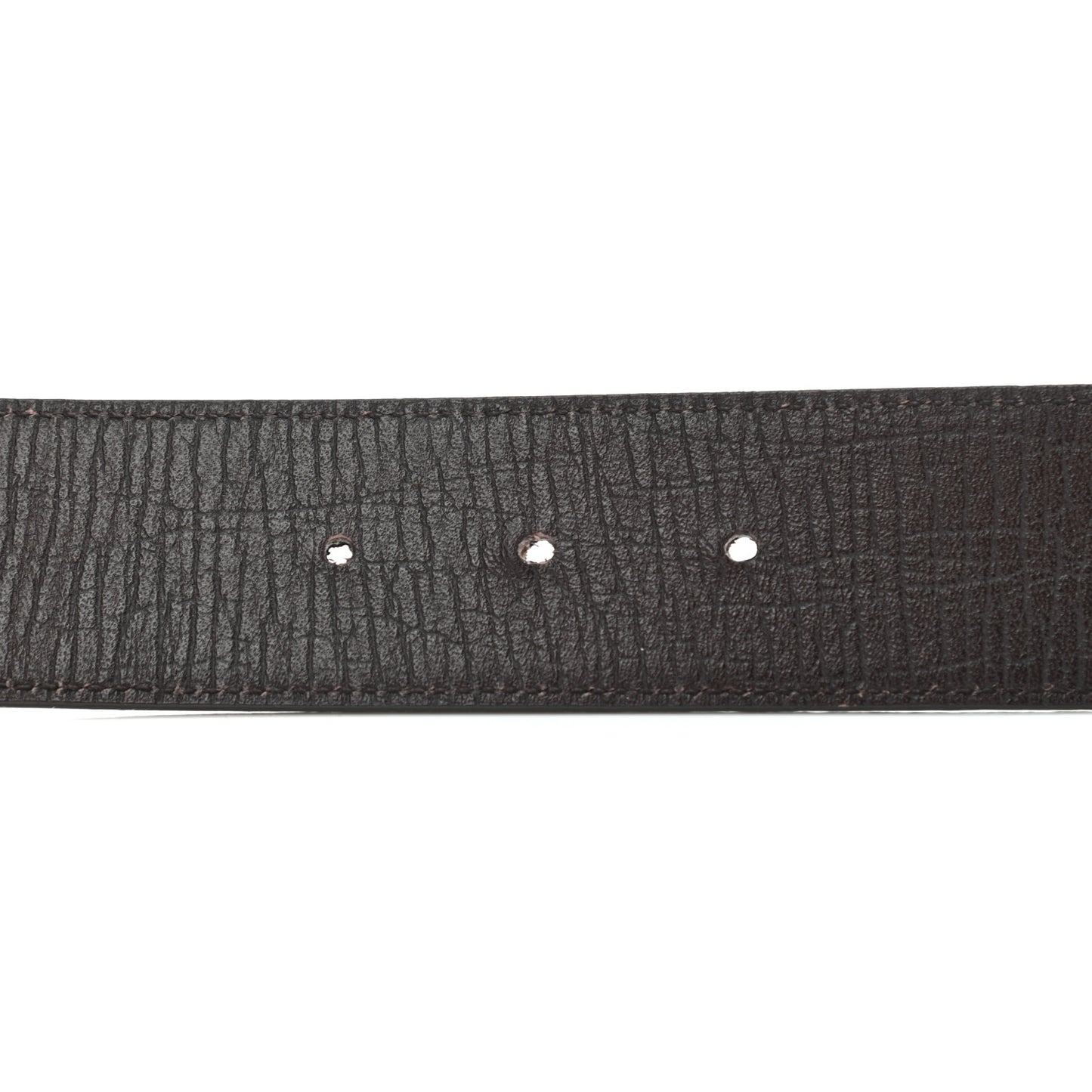 GG Supreme Monogram Plaque Belt 85 34 Dark Brown