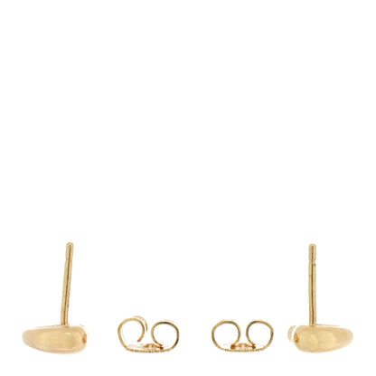 Tiffany 18K Yellow Gold 10mm Elsa Peretti Full Heart Earrings 3 of 5