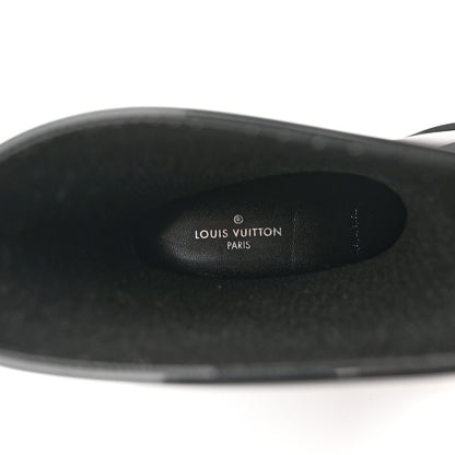 Louis Vuitton Rubber Embossed Monogram Drops Flat Half Boots 37 Black 7 of 12