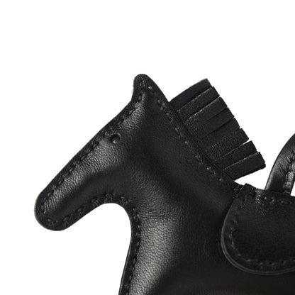 Hermes Milo Lambskin Grigri Rodeo Horse Bag Charm PM So Black 4 of 4