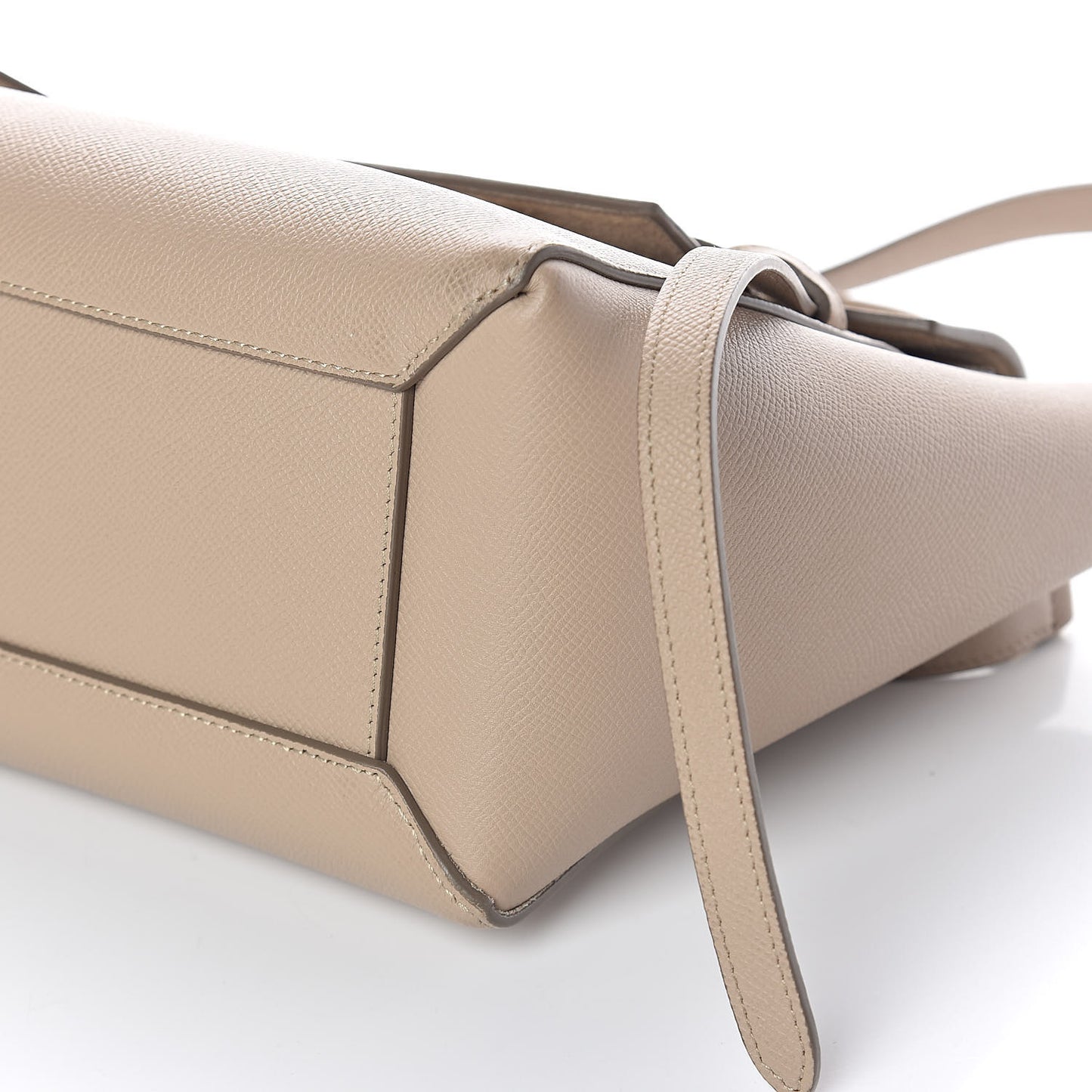 Grained Calfskin Micro Belt Bag Light Taupe