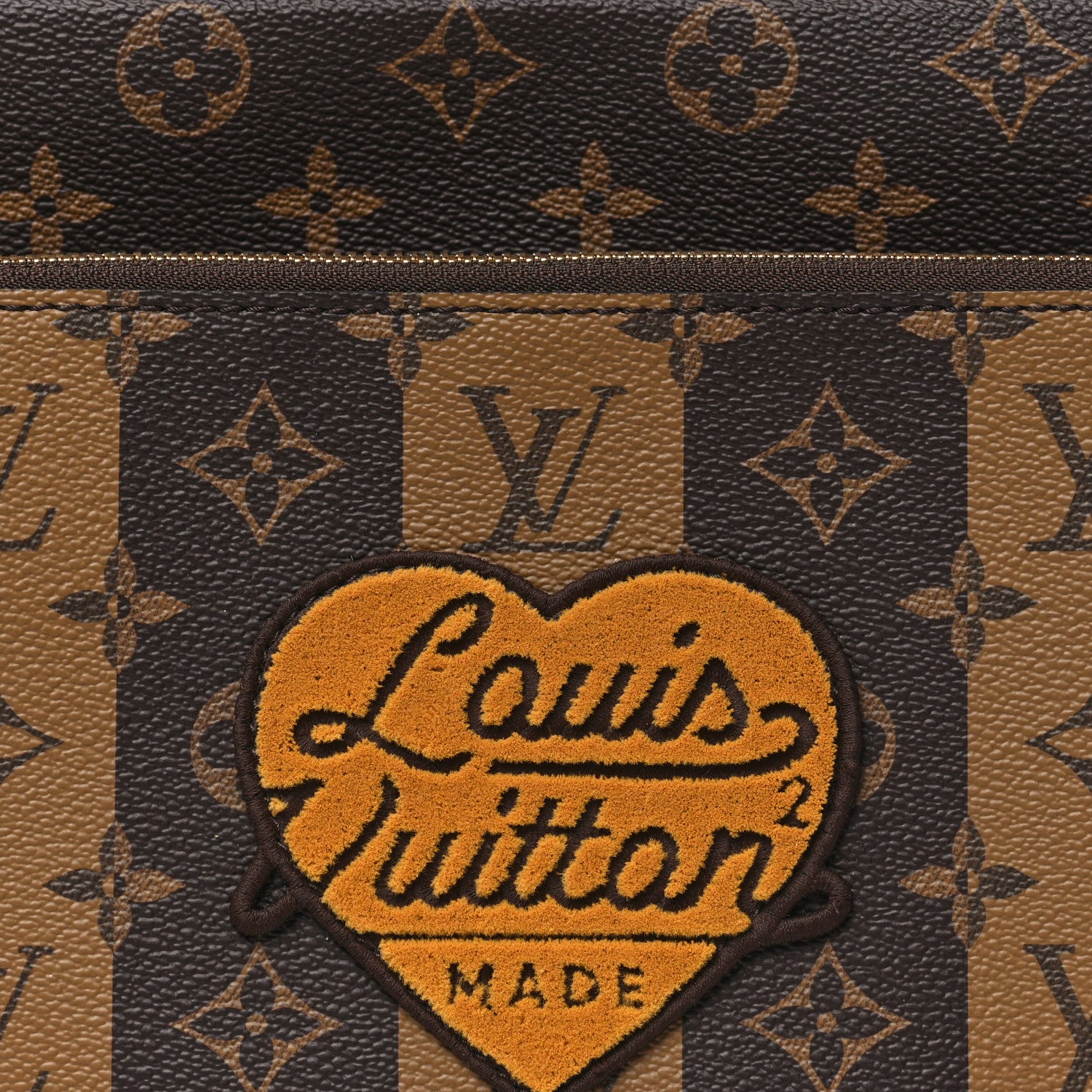 Louis Vuitton X NIGO Reverse Monogram Stripes Trio Messenger 8 of 11