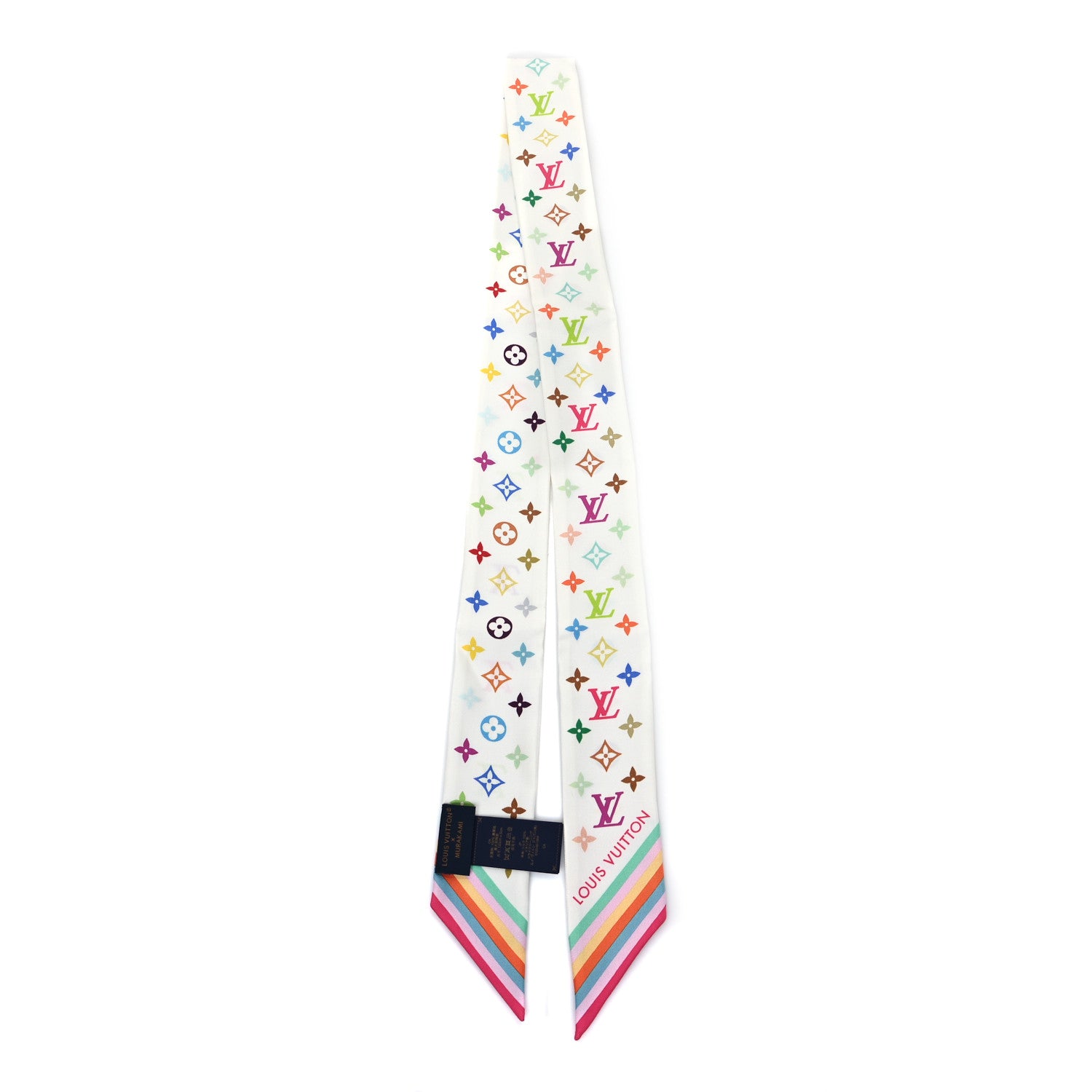 Louis Vuitton LV X TM Silk Monogram Multicolor BB Bandeau White 2 of 3
